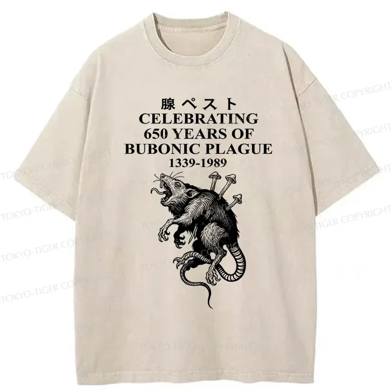 Tokyo-Tiger Black Death Japan Washed T-Shirt