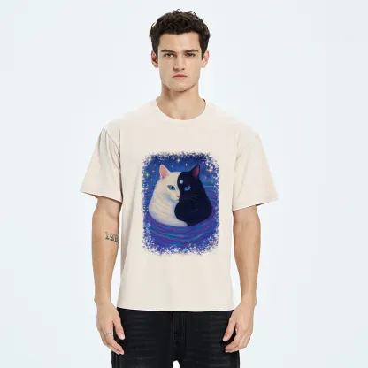 Tokyo-Tiger Japanese Ukiyoe Cat Universe Washed T-Shirt