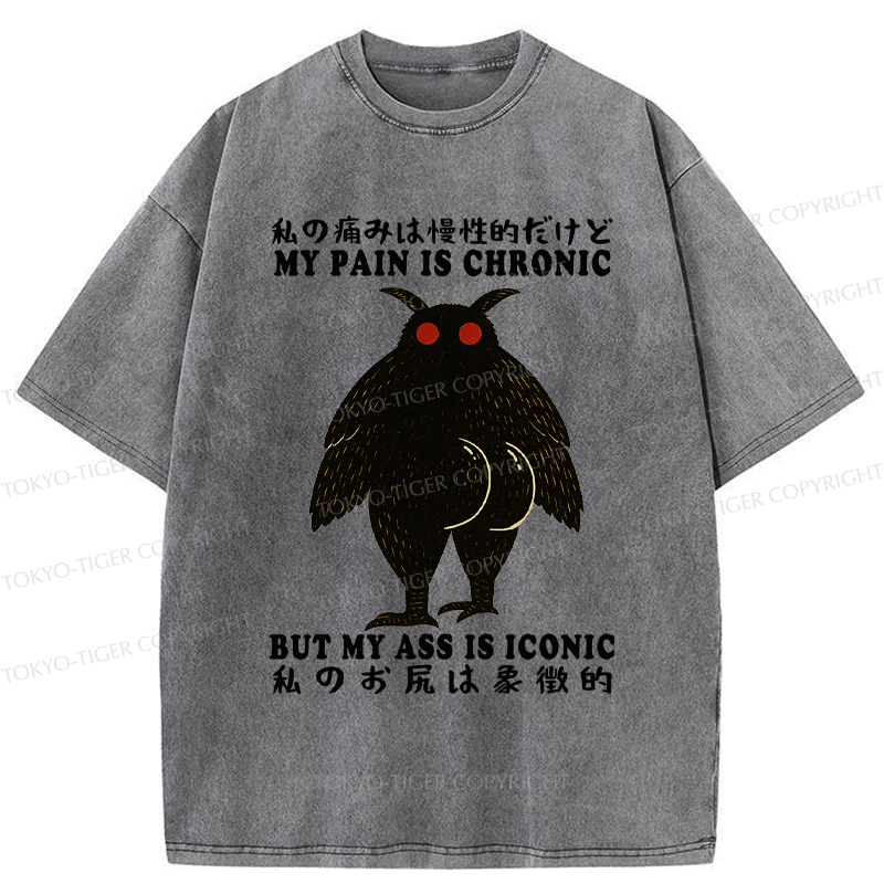 Tokyo-Tiger Monster Mothman Funny Washed T-Shirt