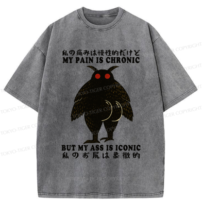 Tokyo-Tiger Monster Mothman Funny Washed T-Shirt