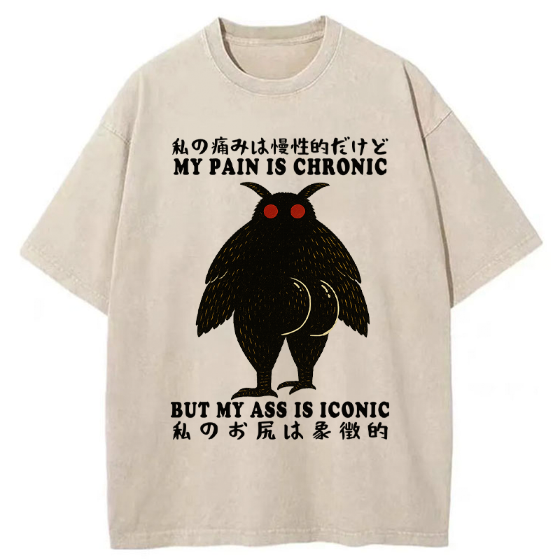Tokyo-Tiger Monster Mothman Funny Washed T-Shirt