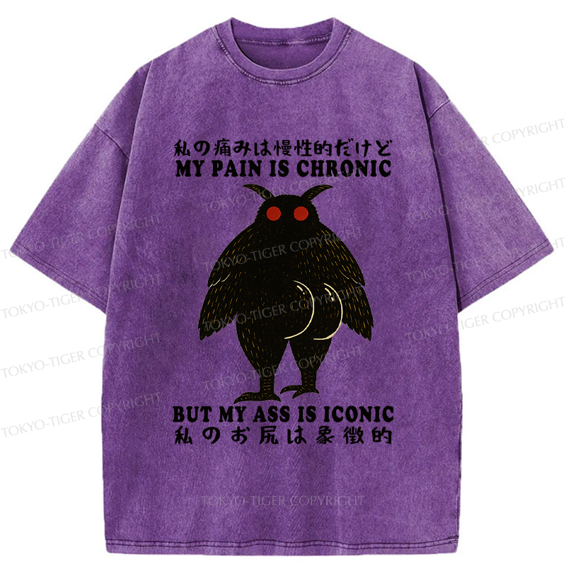 Tokyo-Tiger Monster Mothman Funny Washed T-Shirt