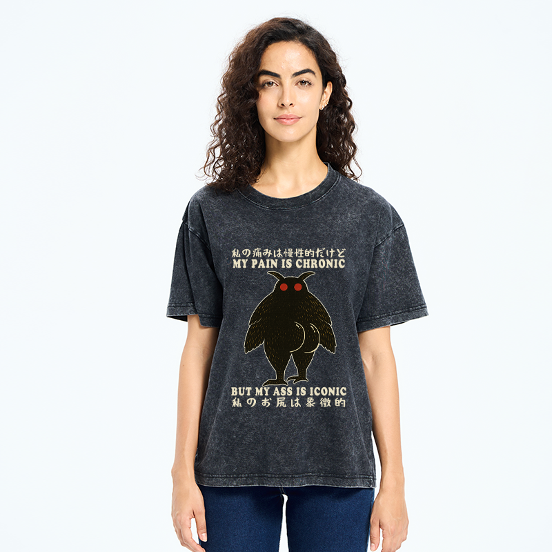 Tokyo-Tiger Monster Mothman Funny Washed T-Shirt
