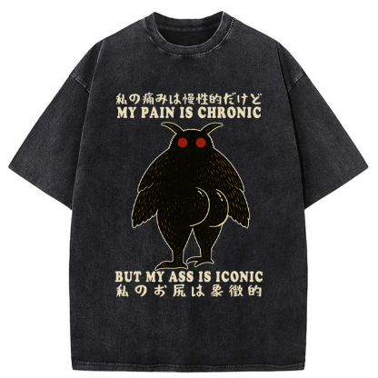 Tokyo-Tiger Monster Mothman Funny Washed T-Shirt