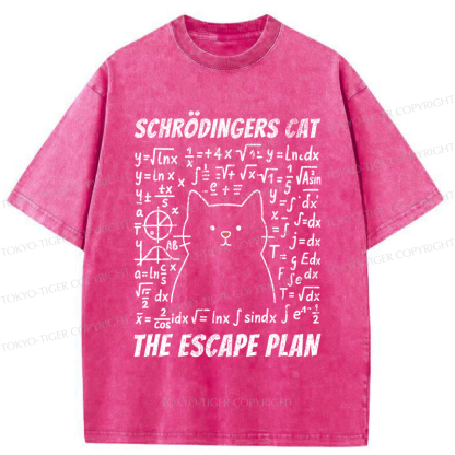 Tokyo-Tiger Funny Schrödinger's Cat Escape Math Meme T-Shirt 