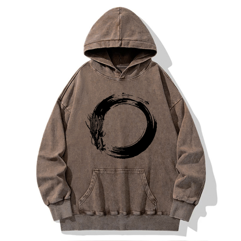 Tokyo-Tiger Dragon's Circle Washed Hoodie
