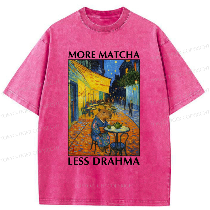 Tokyo-Tiger Funny More Matcha Less Drama Capybara Poster T-Shirt 