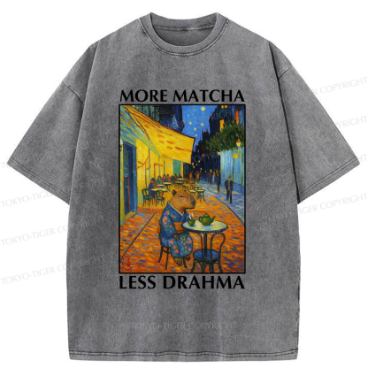 Tokyo-Tiger Funny More Matcha Less Drama Capybara Poster T-Shirt 