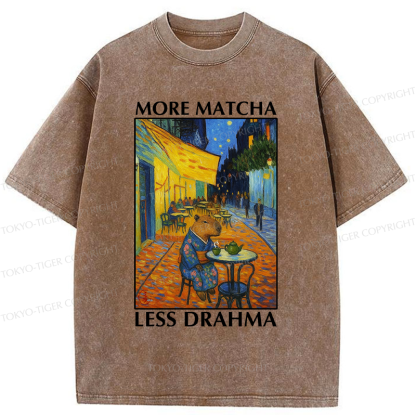 Tokyo-Tiger Funny More Matcha Less Drama Capybara Poster T-Shirt 