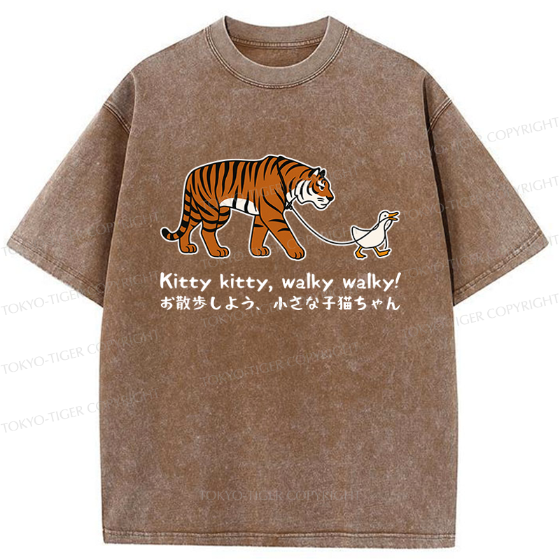 Tokyo-Tiger Funny Tiger and Goose Walk Meme T-Shirt 