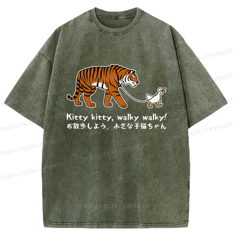 Tokyo-Tiger Funny Tiger and Goose Walk Meme T-Shirt 