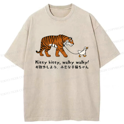 Tokyo-Tiger Funny Tiger and Goose Walk Meme T-Shirt 