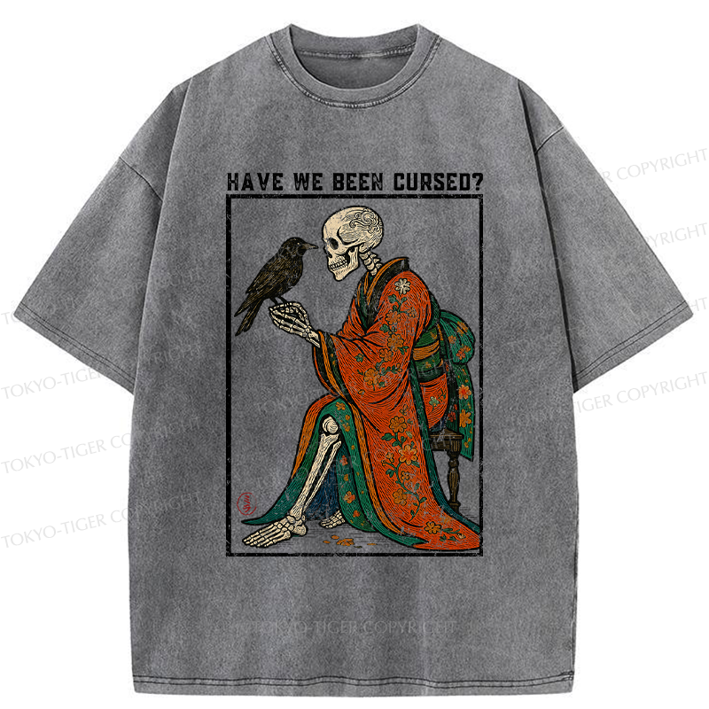 Tokyo-Tiger Crow Skeleton Ukiyoe funny meme Halloween T-Shirt 
