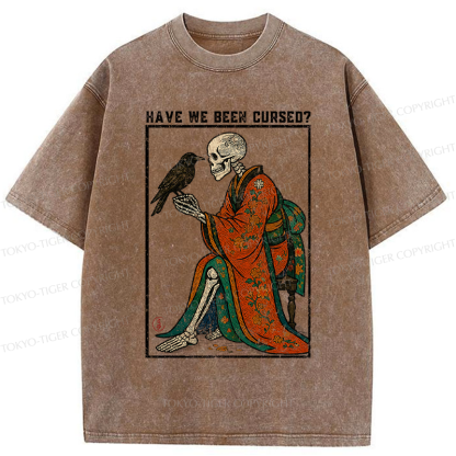 Tokyo-Tiger Crow Skeleton Ukiyoe funny meme Halloween T-Shirt 