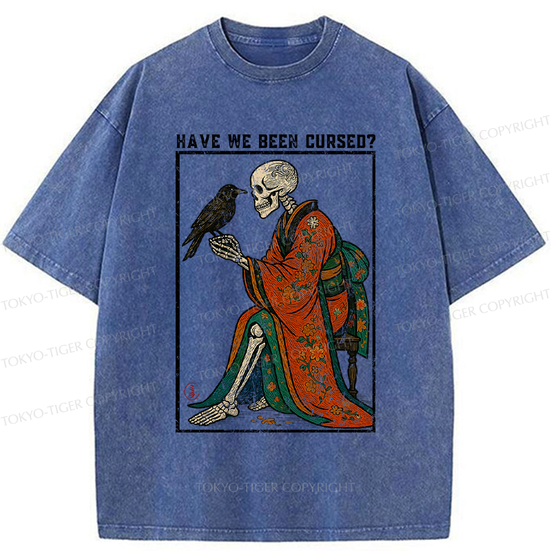 Tokyo-Tiger Crow Skeleton Ukiyoe funny meme Halloween T-Shirt 