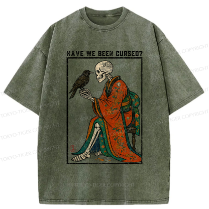 Tokyo-Tiger Crow Skeleton Ukiyoe funny meme Halloween T-Shirt 