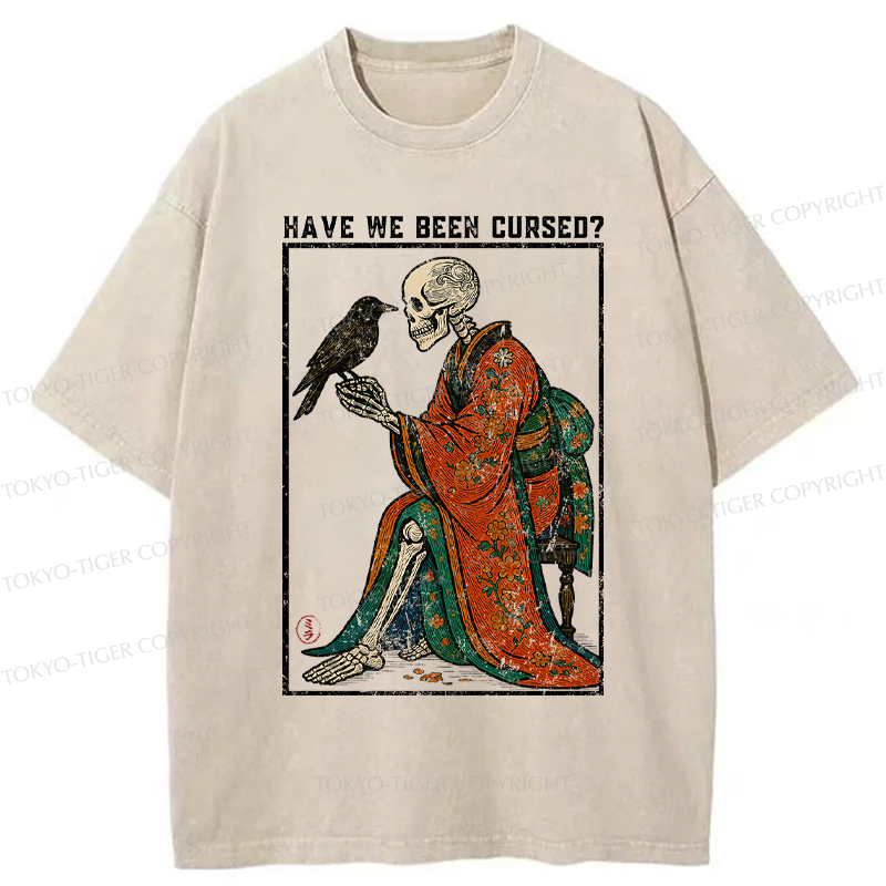 Tokyo-Tiger Crow Skeleton Ukiyoe funny meme Halloween T-Shirt 