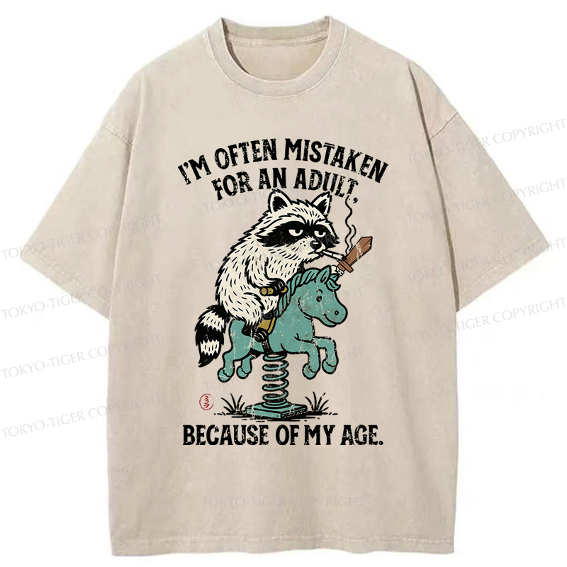 Tokyo-Tiger funny Raccoon and Horse meme T-Shirt 