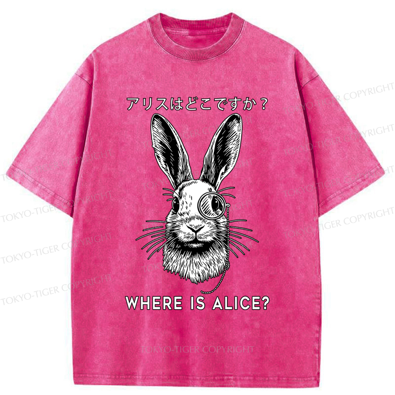 Tokyo-Tiger Funny Rabbit Is Searching Someone Washed T-Shirt