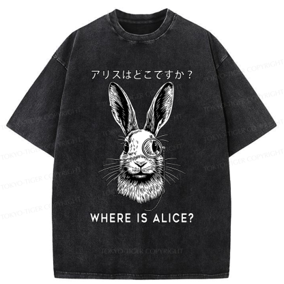 Tokyo-Tiger Funny Rabbit Is Searching Someone Washed T-Shirt