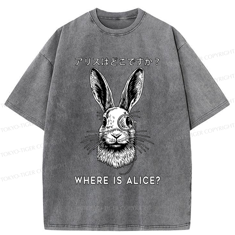 Tokyo-Tiger Funny Rabbit Is Searching Someone Washed T-Shirt