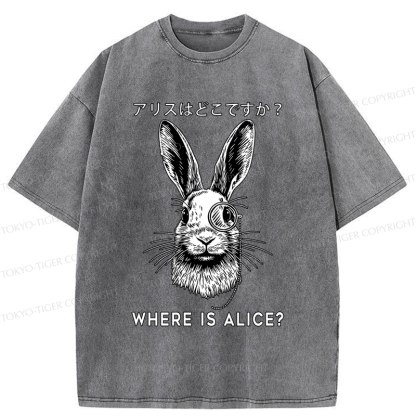 Tokyo-Tiger Funny Rabbit Is Searching Someone Washed T-Shirt