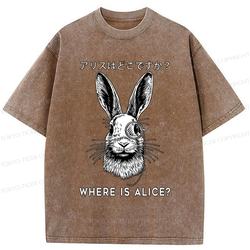 Tokyo-Tiger Funny Rabbit Is Searching Someone Washed T-Shirt