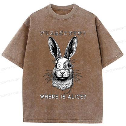 Tokyo-Tiger Funny Rabbit Is Searching Someone Washed T-Shirt
