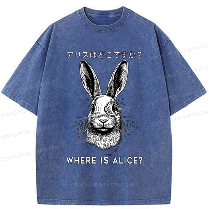 Tokyo-Tiger Funny Rabbit Is Searching Someone Washed T-Shirt