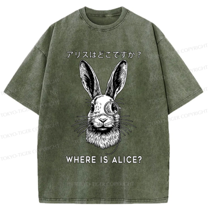 Tokyo-Tiger Funny Rabbit Is Searching Someone Washed T-Shirt