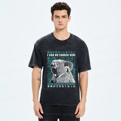 Tokyo-Tiger I Can't Eat Without A Video Washed T-Shirt