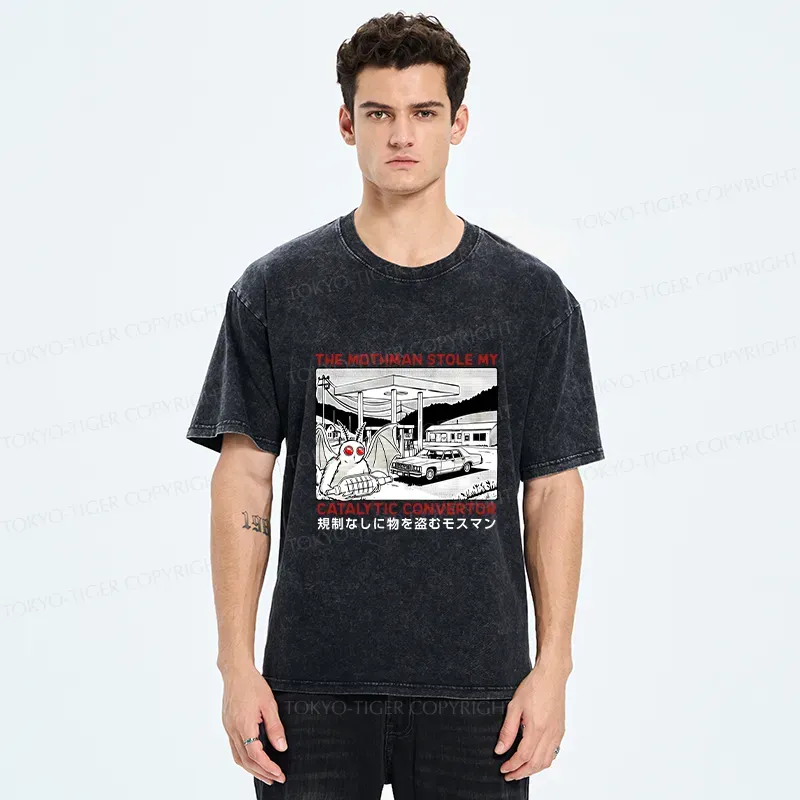 Tokyo-Tiger Mothman Is Stealing Washed T-Shirt