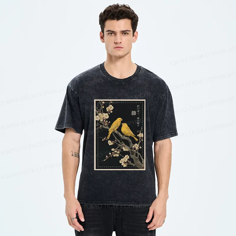 Tokyo-Tiger Whispers Among the Blossoms：I Will Wither Washed T-Shirt