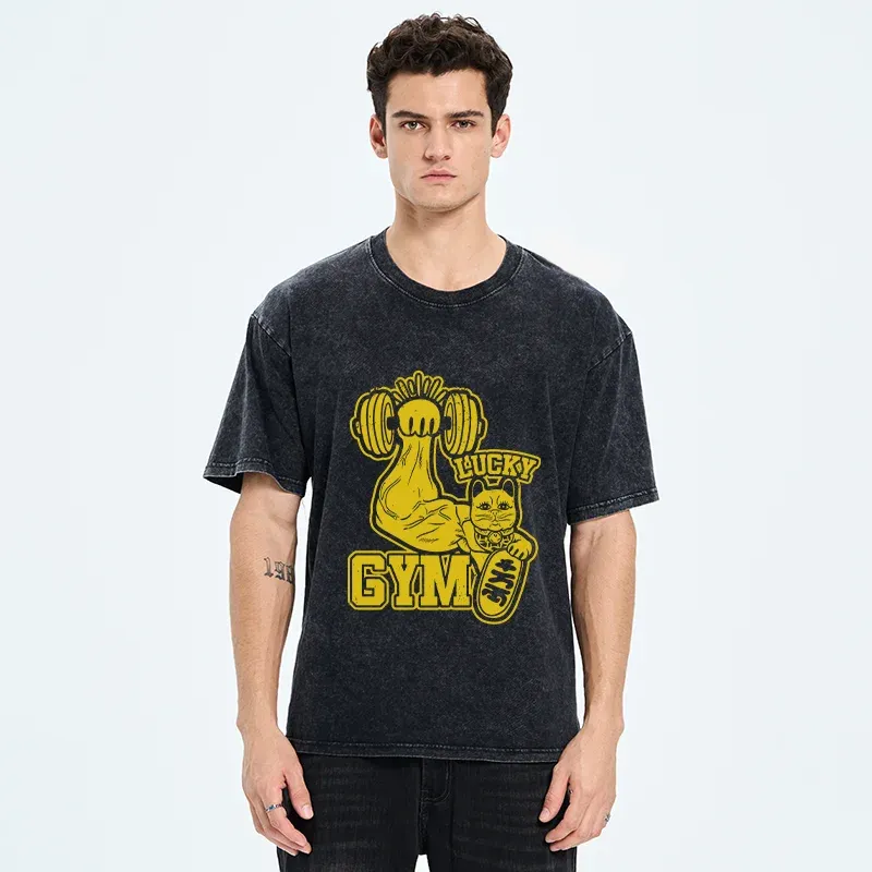 Tokyo-Tiger Strong Lucky Cat Washed T-Shirt