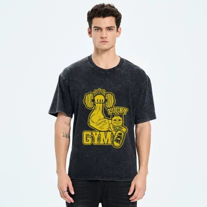 Tokyo-Tiger Strong Lucky Cat Washed T-Shirt