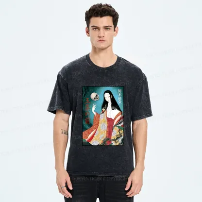 Tokyo-Tiger Famous Japanese Yokai Washed T-Shirt