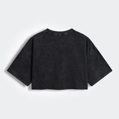 Tokyo-Tiger Raven's Question Women's Washed Crop T-Shirt