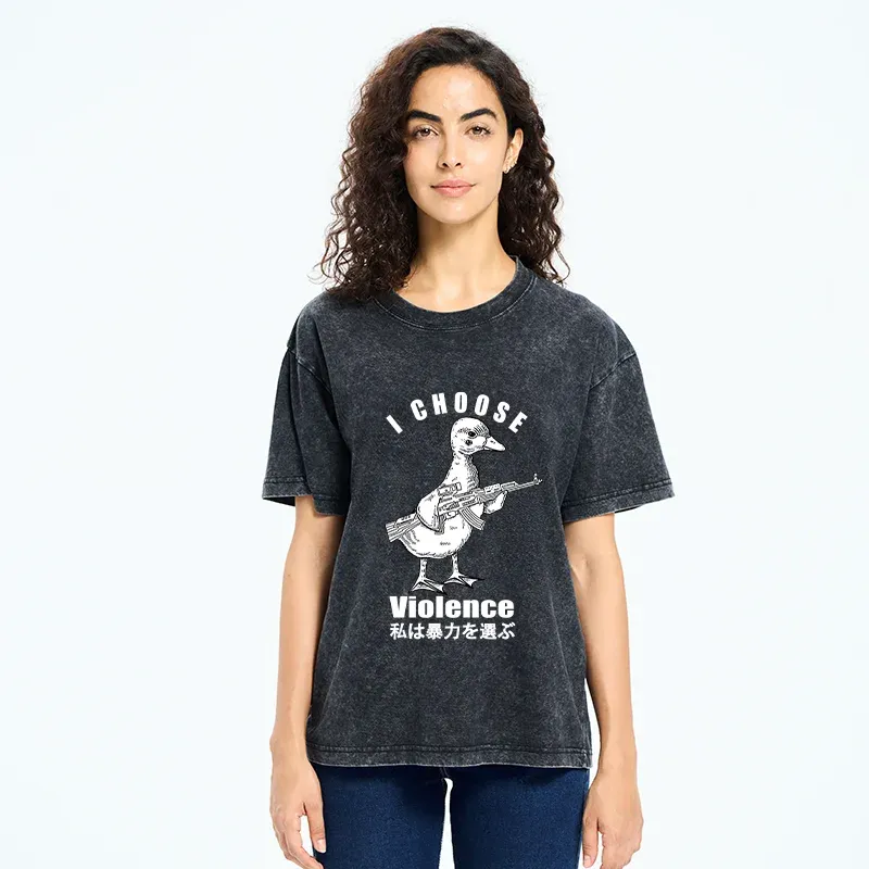 Tokyo-Tiger I Choose Violence Washed T-Shirt