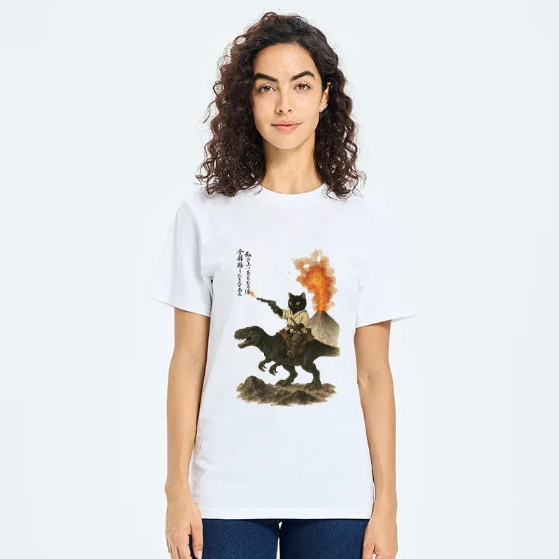 Tokyo-Tiger Cat Riding A Dinosaur Classic T-Shirt