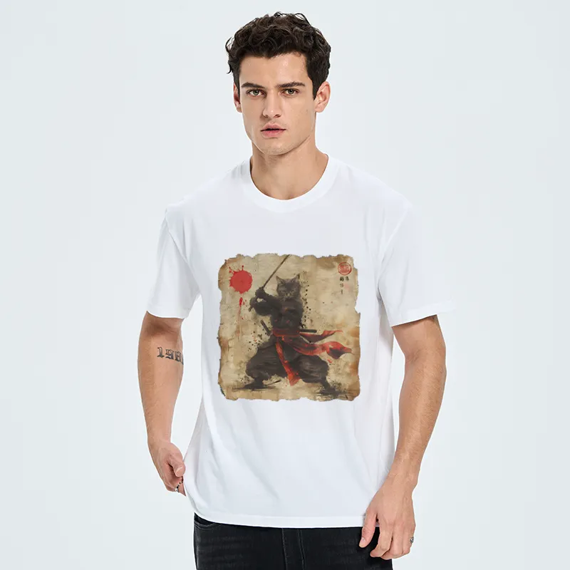 Tokyo-Tiger Retro Japanese Samurai Cat Classic T-Shirt