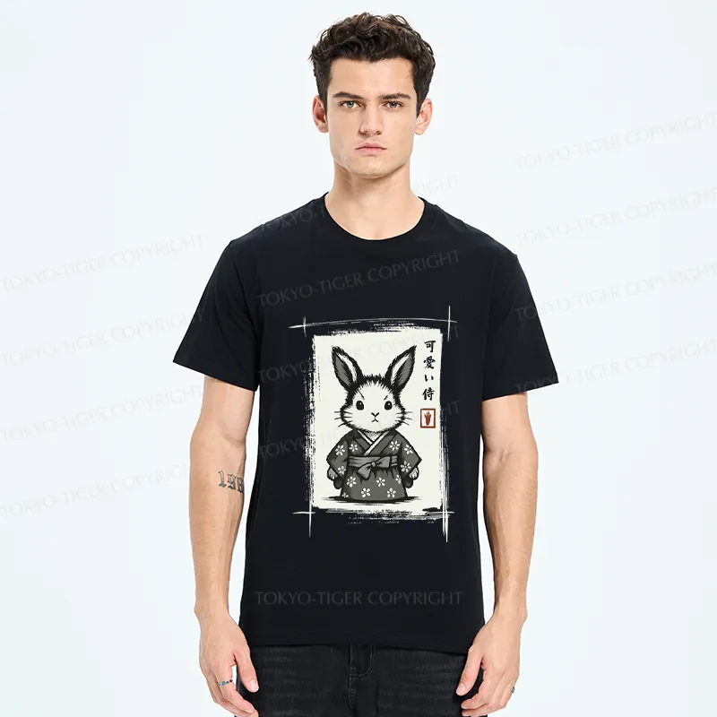 Tokyo-Tiger Woodcut Bunny Classic T-Shirt