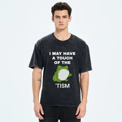 Tokyo-Tiger Funny Frog Flipping The Bird Washed T-Shirt