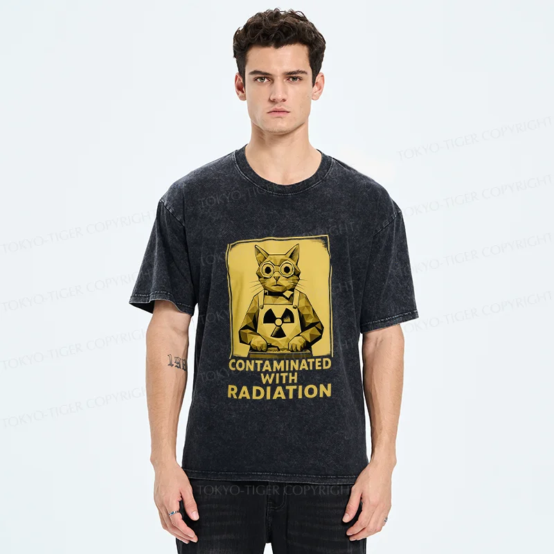 Tokyo-Tiger Mutant Cat Washed T-Shirt