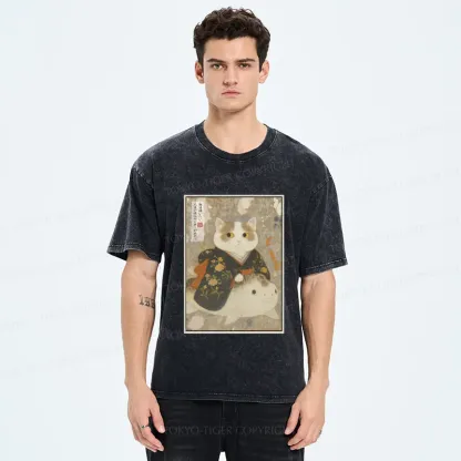 Tokyo-Tiger The Cat and the Art of Getting Lost Washed T-Shirt