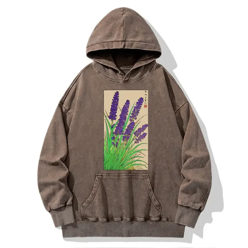Tokyo-Tiger Japanese Lavender Washed Hoodie