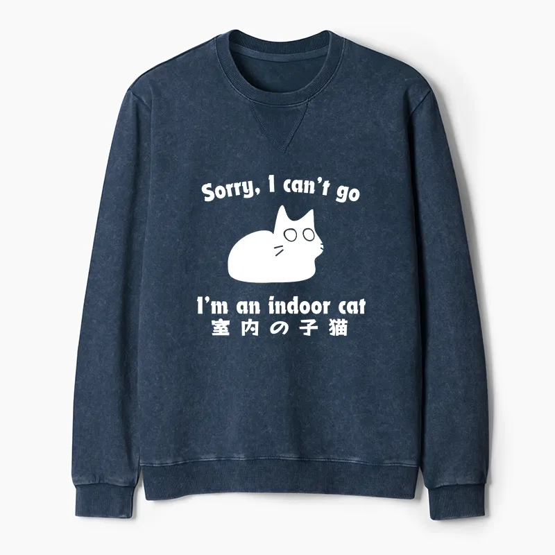 Tokyo-Tiger Indoor Kitten Washed Terry Sweatshirt