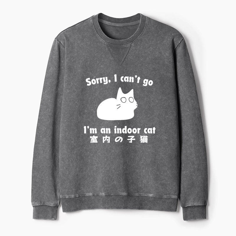 Tokyo-Tiger Indoor Kitten Washed Terry Sweatshirt