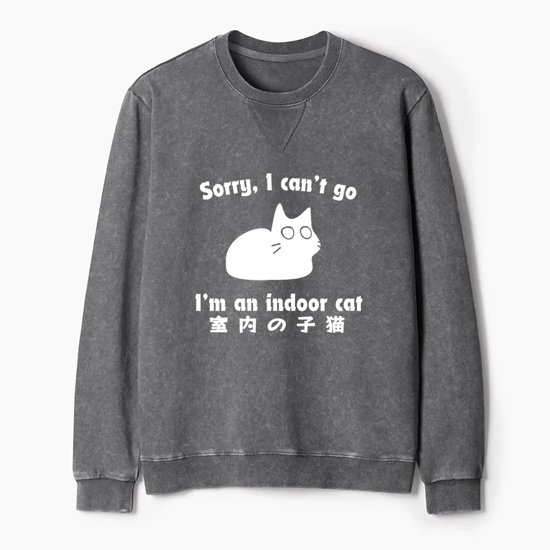Tokyo-Tiger Indoor Kitten Washed Terry Sweatshirt