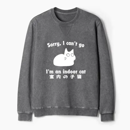 Tokyo-Tiger Indoor Kitten Washed Terry Sweatshirt