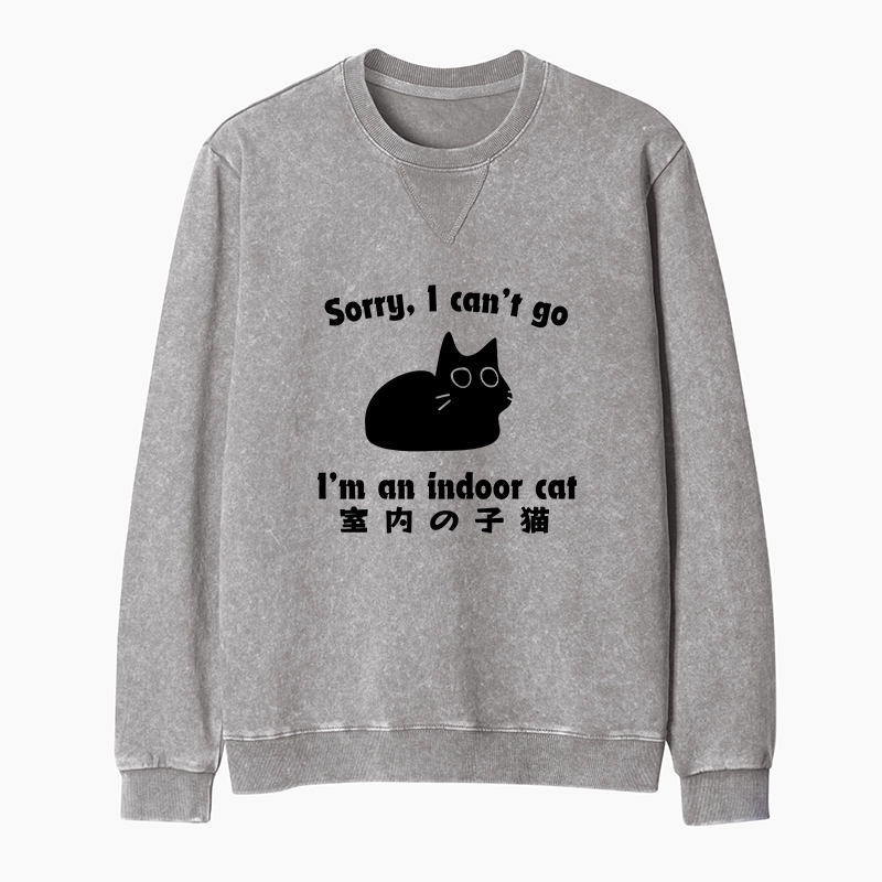 Tokyo-Tiger Indoor Kitten Washed Terry Sweatshirt